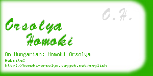 orsolya homoki business card